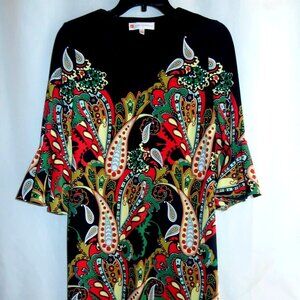 Jude Connally Multicolor Paisley Knit Dress in Size S